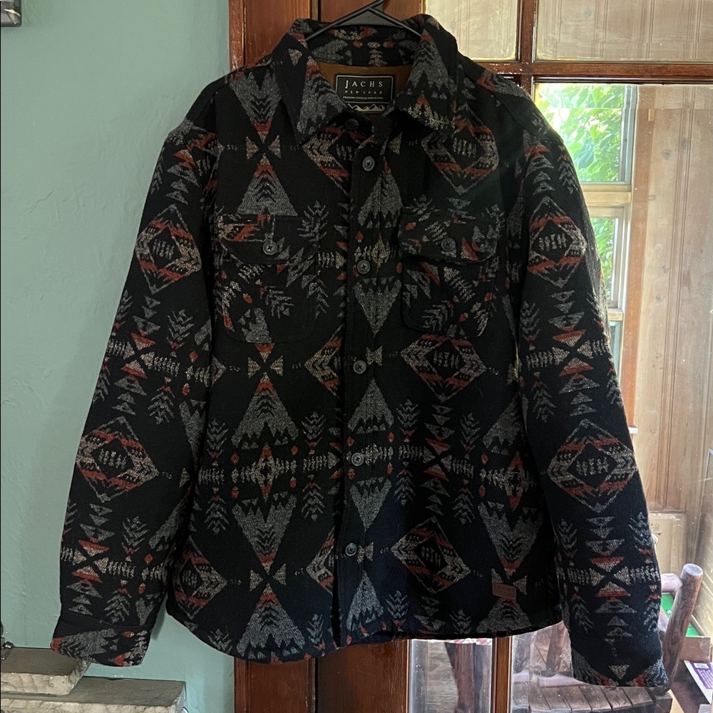 Jachs Aztec Sherpa Lined Wool Jacket